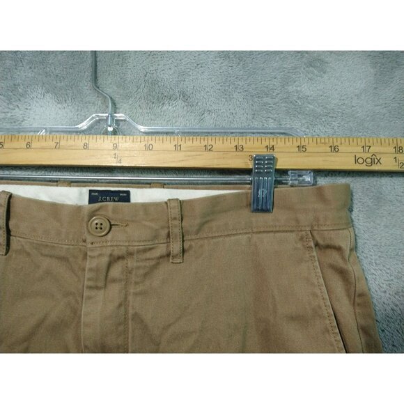 J Crew Pants Mens 32x34 Beige Chino Stretch 484 Flat Front Slim Fit Cotton - Picture 3 of 12